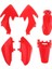 Plastik Muhafız Kaplama Kiti Motosiklet Koruyucusu Vücut Çalışma Fairing Kit Kırmızı 3