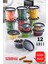 12'li Set Sızdırmaz Hava Almaz Kapaklı Yuvarlak Erzak Saklama Kabı 6X500 ml + 6X250 ml 1