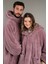 Unisex Peluş Kapüşonlu ve Cepli Tek Kişilik Kapşonlu Giyilebilir Tv Battaniyesi, Sweatshirt 5