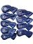 9 Adet Pu Golf Kulübü Demir Kafa Kapak Koruyucu Headcover Evrensel Mavi 3