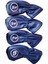 9 Adet Pu Golf Kulübü Demir Kafa Kapak Koruyucu Headcover Evrensel Mavi 5