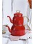 Qualita Petra Emaye Çaydanlık Takımı Kırmızı XAP-22-0353 1