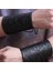 Nordic Deri Kol Bracers Wristband Punk Bracer Cosplay Ortaçağ Etkinlikleri Siyah (Yurt Dışından) 3