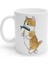 Balık Yakalamış Kedi Fish Catch Cat Kupa Bardak Mug 1