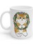 Çelenkli Kedi Kupa Bardak Mug 1