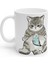 Kuş İle Arkadaş Kedi Kupa Mug 1