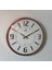 Rose Metal Çerçeveli Bombe Camlı Kabartma Rakamlı Duvar Saati E2775 R 1