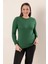 Kol Detaylı Büyük Beden Akrilik Kazak Yeşil 3
