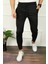 Erkek Siyah Scuba Kumaş Slimfit Jogger Outdoor Eşofman Altı 1