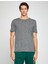 Basic Kırçıllı Tişört Bisiklet Yaka Slim Fit 3