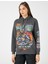 Kapüşonlu Sweatshirt Slogan Baskılı Uzun Kollu 3
