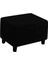 Modern Yumuşak Footting Slipcover Toz Geçirmez Ev Dekor Rahat Siyah 1