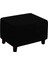 Modern Yumuşak Footting Slipcover Toz Geçirmez Ev Dekor Rahat Siyah 2