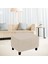 Modern Yumuşak Footting Slipcover Toz Geçirmez Ev Dekor Rahat Bej 5
