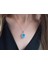 Oval Mavi Topaz Taşlı Pırlanta Anturaj Kolye 0404P0057 2