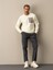 Erkek Ekru Regular Fit Baskılı Sweatshirt 1