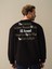 Erkek Siyah Oversize Baskılı Sweatshirt 4