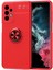 Caseworld Samsung Galaxy A23 Kılıf Renkli Yüzüklü Manyetik Silikon Kapak Kırmızı - Kırmızı 1