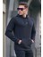 Siyah Kapüşonlu Basic Sweatshirt 6014 1