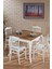 Miray Beyaz / Sirius Sabit Masa - 4 Sandalye 1 Masa / Salon - Mutfak Masa Takımı 1