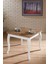 Miray Beyaz / Sirius Sabit Masa - 4 Sandalye 1 Masa / Salon - Mutfak Masa Takımı 4