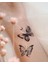 Siyah Renkli Kelebek Dövmesi 2'li Minimal Tattoo 1