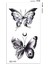 Siyah Renkli Kelebek Dövmesi 2'li Minimal Tattoo 3