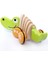 Yürümeye Başlayan Ahşap Oyuncak Esnek Croc Boyunca Çekme 28*11*11CM (Yurt Dışından) 2