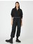 Crop Sweatshirt Yarım Fermuarlı Dik Yaka Çizgi Detaylı 1