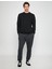 Basic Bisiklet Yaka Sweatshirt Uzun Kollu 2