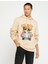 Ayı Baskılı Kapşonlu Sweatshirt Şardonlu 1