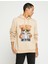 Ayı Baskılı Kapşonlu Sweatshirt Şardonlu 2