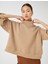Oversize Tişört Uzun Kollu Yarım Balıkçı Yaka 1
