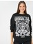 Slogan Baskılı Sweatshirt Uzun Kollu Bisiklet Yaka 2