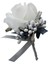 Düğün Boutonniere Buttonhes Damat En Iyi Adam Takım Gül Broş Çiçekleri Beyaz ve Gri (Yurt Dışından) 4