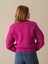 Fuşya Pamuklu Oversize Hırka 4