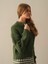 Kadın Yeşil Pamuklu Oversize Hırka 4