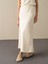 Kadın Ekru Regular Fit Triko Uzun Etek 2