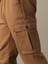 Erkek Camel Pamuklu Kargo Cep Pantolon 1