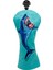 Deri Golf Kulübü Kafa Kapağı 1 3 5 Ut Headcover ile No. Tag Poleece Astar Ut Deniz Mavisi (Yurt Dışından) 1