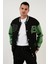 Oversize Kolej Yaka Cepli Bomber Ceket Erkek Ceket 628MNH171 2