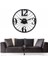 Ferforje Büyük Boy 50 cm Metal Çerçeveli Lazer Kesim Toz Boyalı Duvar Saati E2754 1