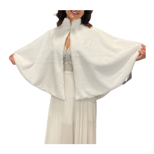 Newin Style Beyaz Pelerin Gelinlik Şal Kürk Etol Gelin Fiyatı