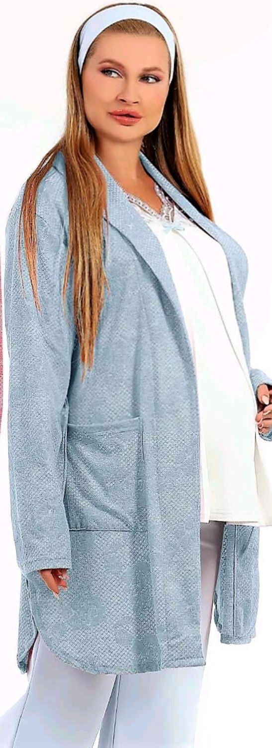 Baha Sabahlıklı Loğusa Pijama Takımı Mavi.yeni Sezon görsel 2
