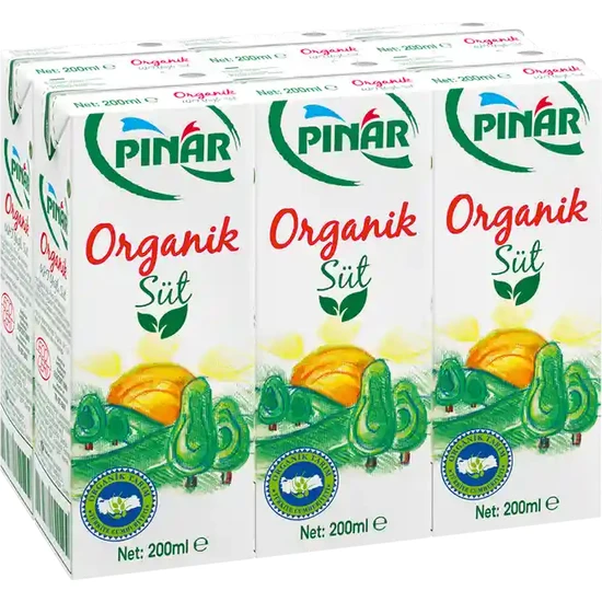 Pınar Organik Süt 6x200 ml