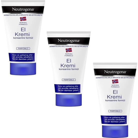 Neutrogena Norveç Formülü Parfümlü El Kremi 50 ml 3 Adet