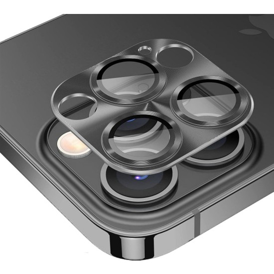 Apsuwa Iphone 14 Pro Max Kamera Lens Koruyucu Metal Siyah + Fiyatı