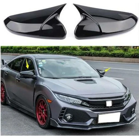 Drs Tuning Honda Civic Fc5 2016 Sonrası Sedan Batman Yarasa Ayna Kapağı (Parlak Siyah)