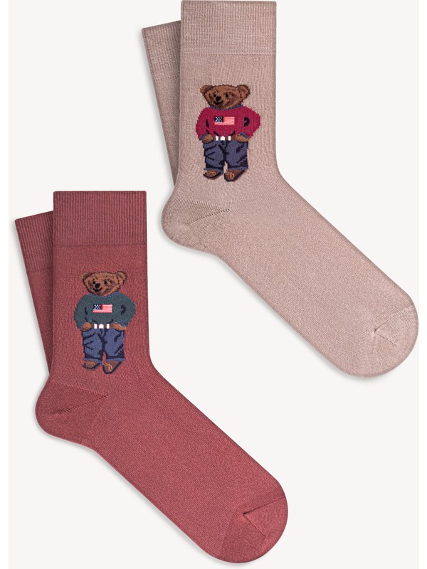 Mono Socks 2'li Teddy Bear Çorap