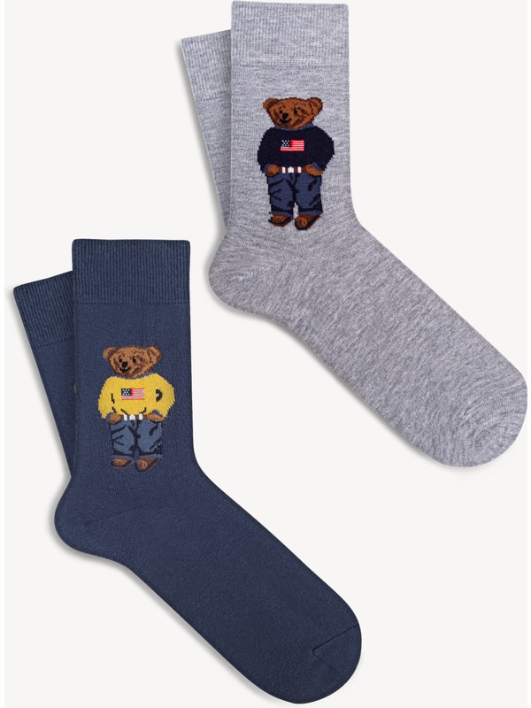 Mono Socks 2'li Teddy Bear Çorap